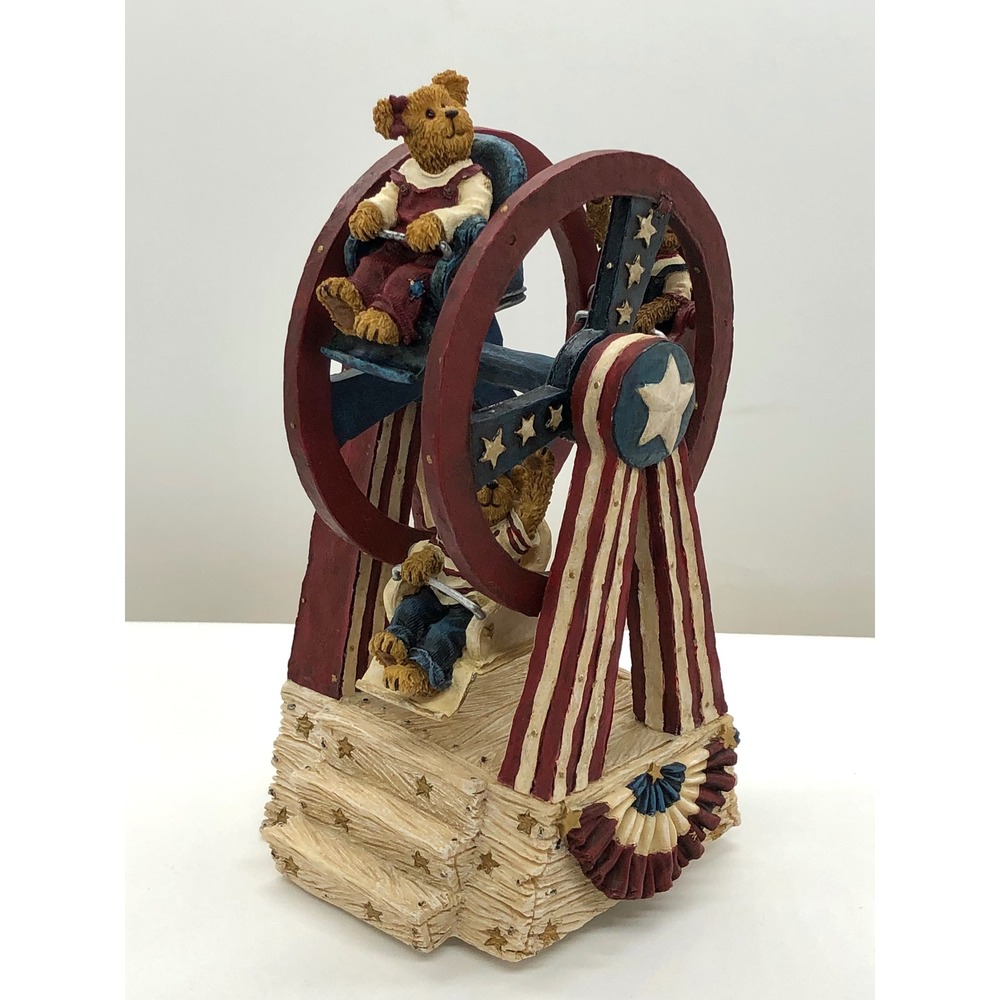Boyds Bears & Friends Patriotic Ferris Wheel Americana Bearstone Figurine 2004